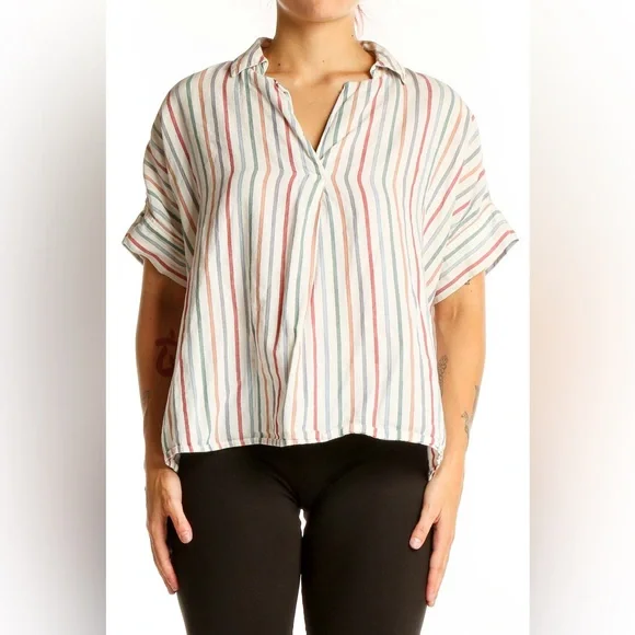 Madewell Colorful Stripe Cotton Top - Picture 1 of 11